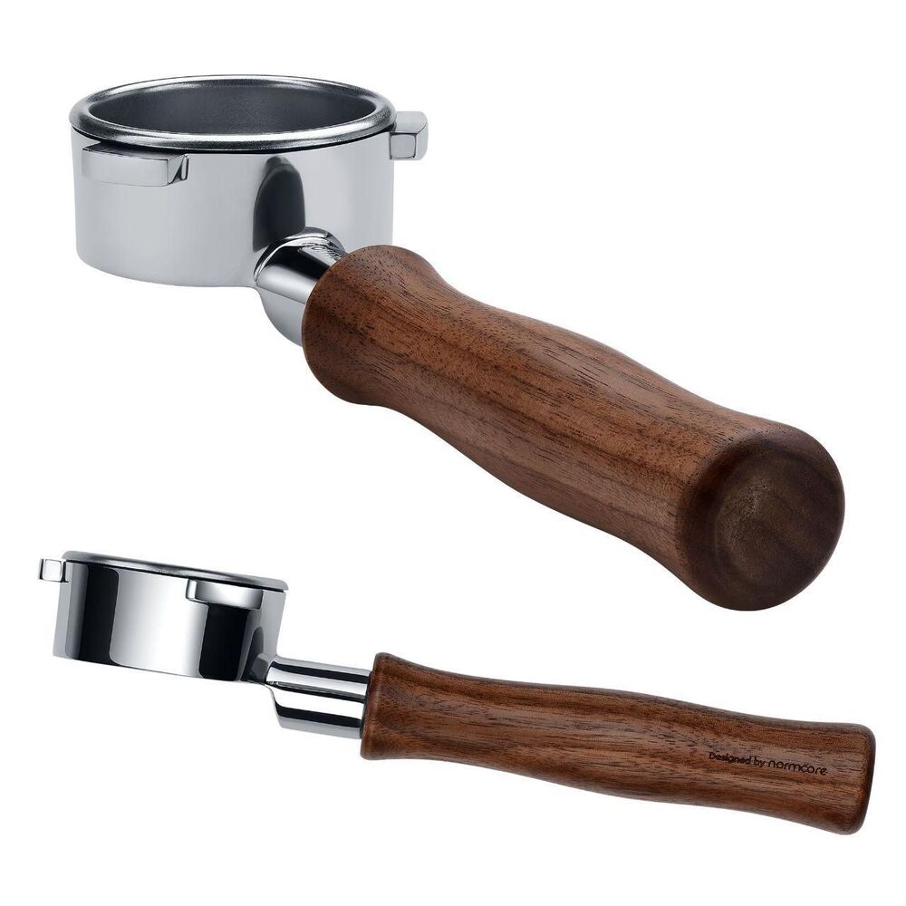 Normcore 54mm Bottomless Portafilter Fits Breville Genuine American Walnut